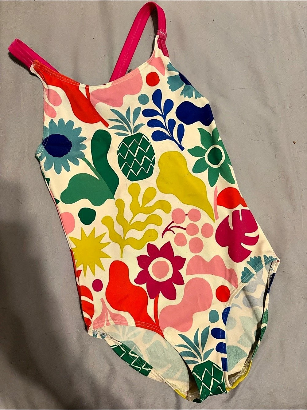 Boden Cross-Back Printed Swimsuit